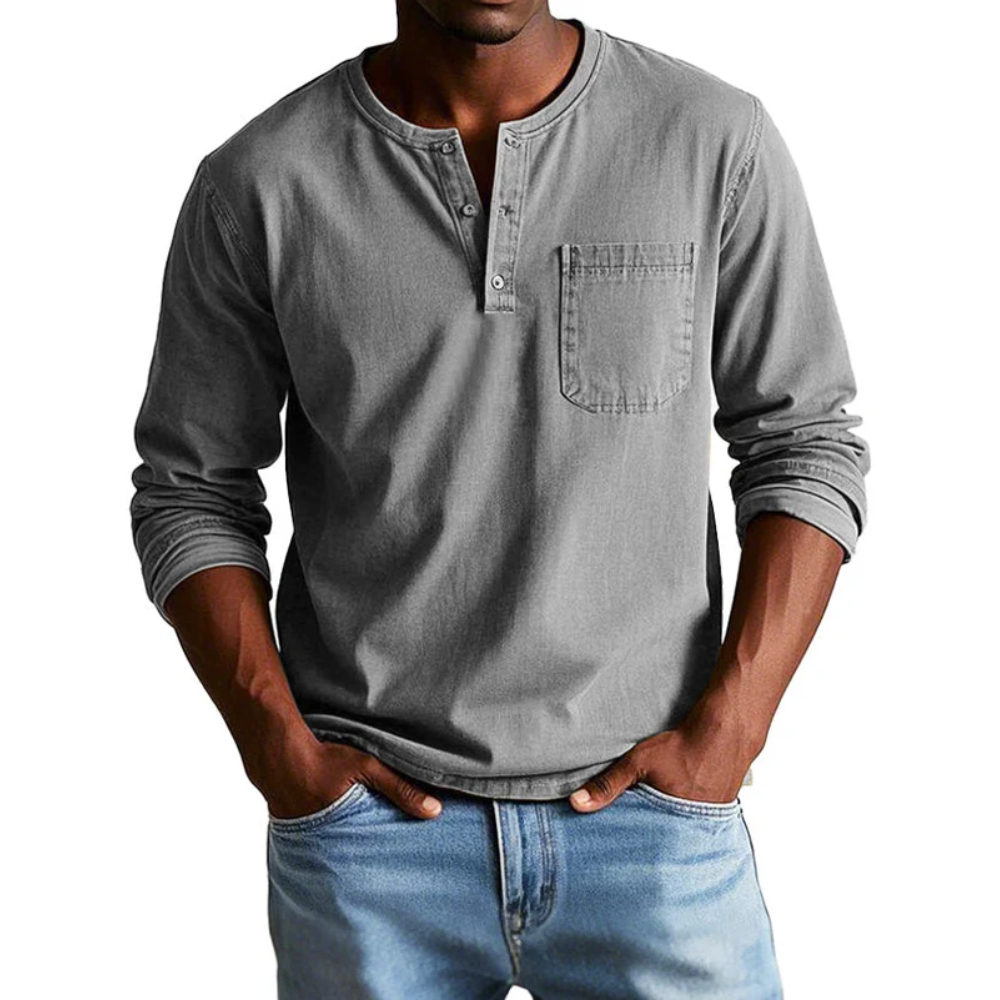 Daan – Casual Henley Longsleeve