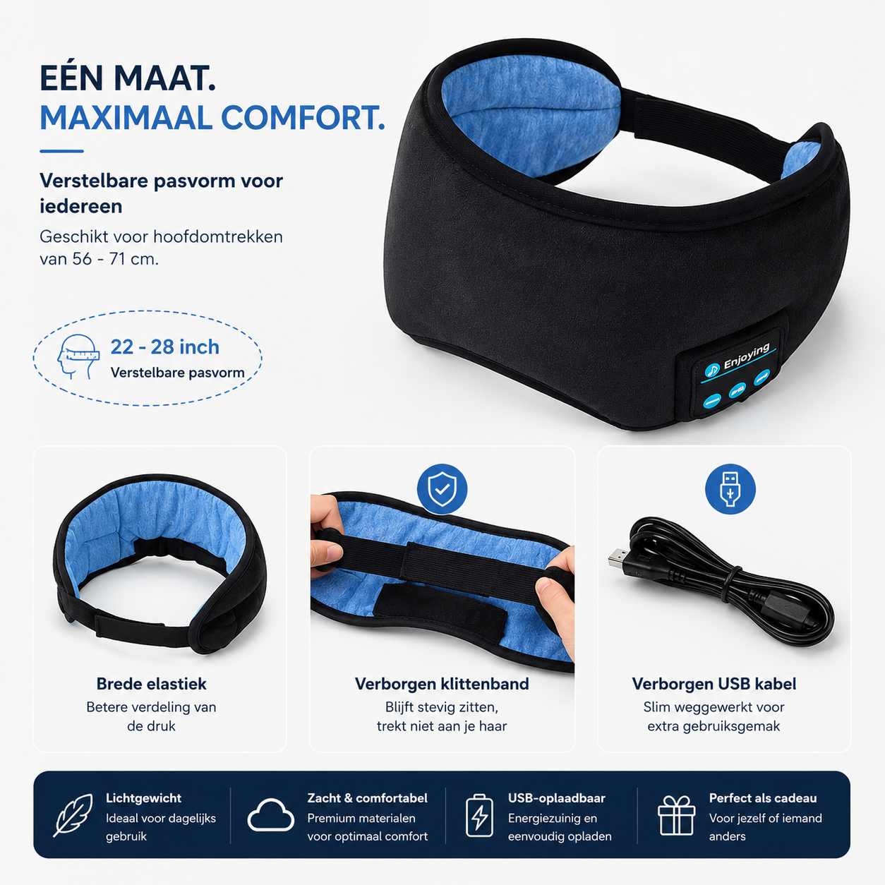 Bluetooth 3D Slaapmasker met Audio