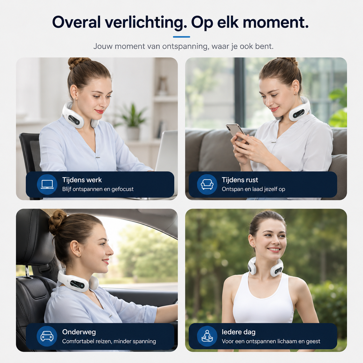 NeuroRelief™ Pro Slimme EMS Nekmassager met Warmte