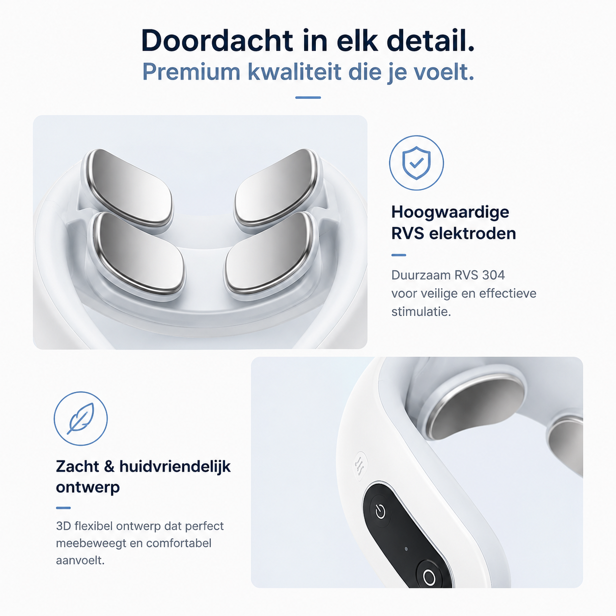 NeuroRelief™ Pro Slimme EMS Nekmassager met Warmte