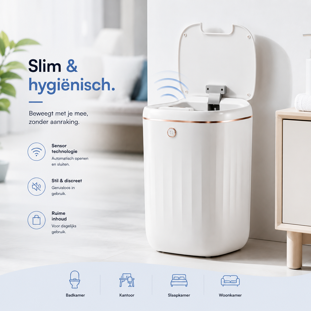 SenseBin™ Pro - Slimme Sensor Afvalbak met Automatische Opening