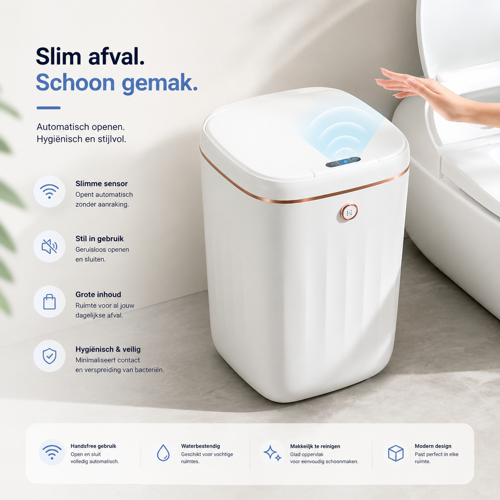 SenseBin™ Pro - Slimme Sensor Afvalbak met Automatische Opening