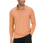 Isaac - casual polo met lange mouwen