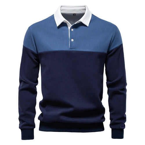 Alvaro – Modern Colorblock Polo Sweater